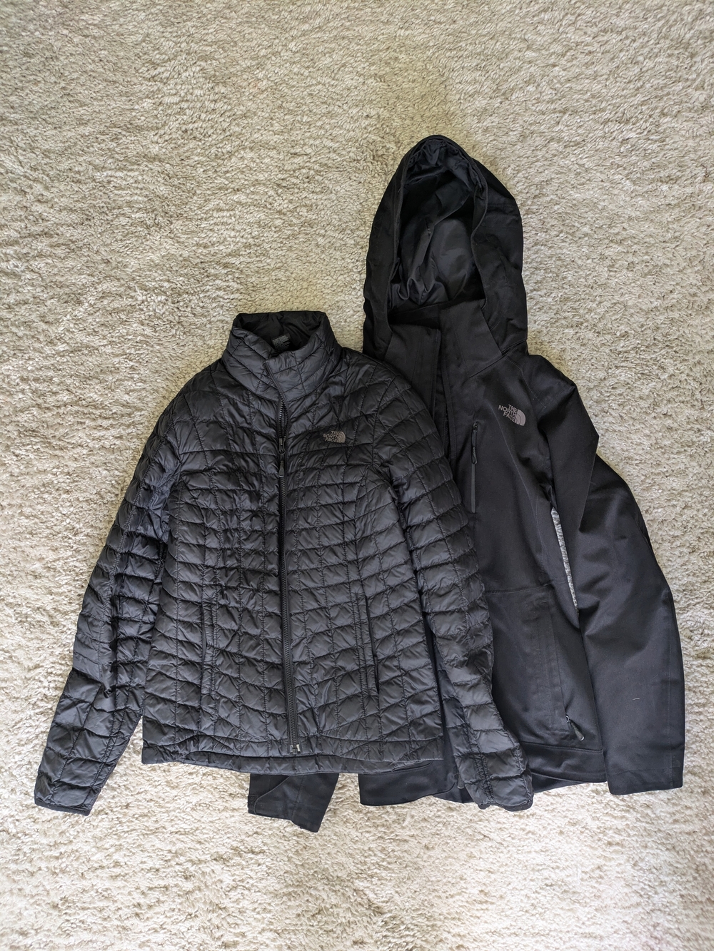 3 in 1 North Face Women's Black Insulated Jacket